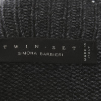 Twin Set Simona Barbieri Long knit sweater with heart