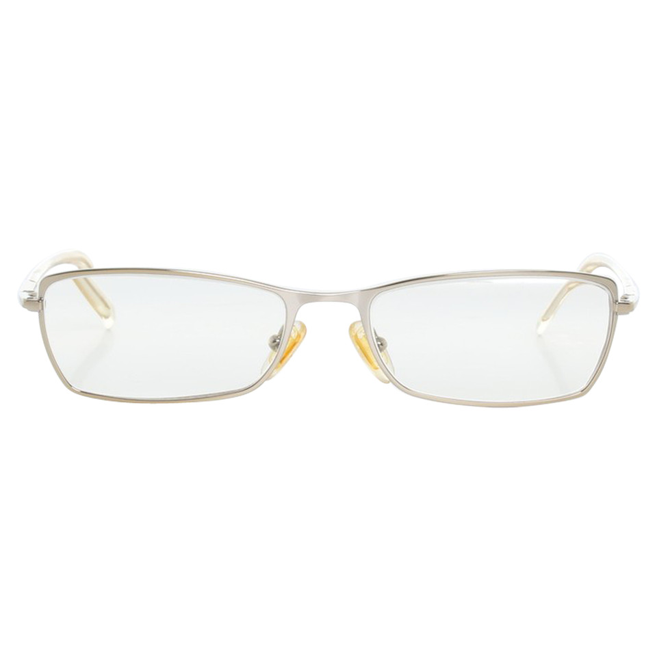 Yves Saint Laurent Silberfarbene schmale Brille