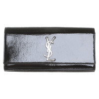 Saint Laurent Kate clutch in patent leather in black