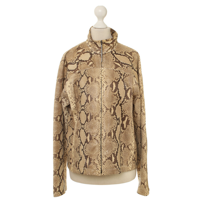 Gucci Python leather jacket