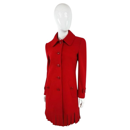 Moschino Cheap And Chic Jacke/Mantel aus Wolle in Rot