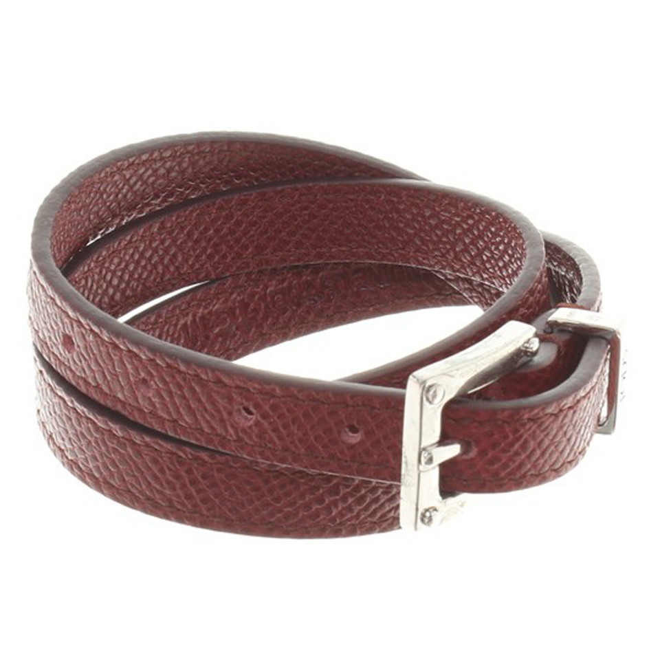 Tod's Bracciale in pelle a Bordeaux