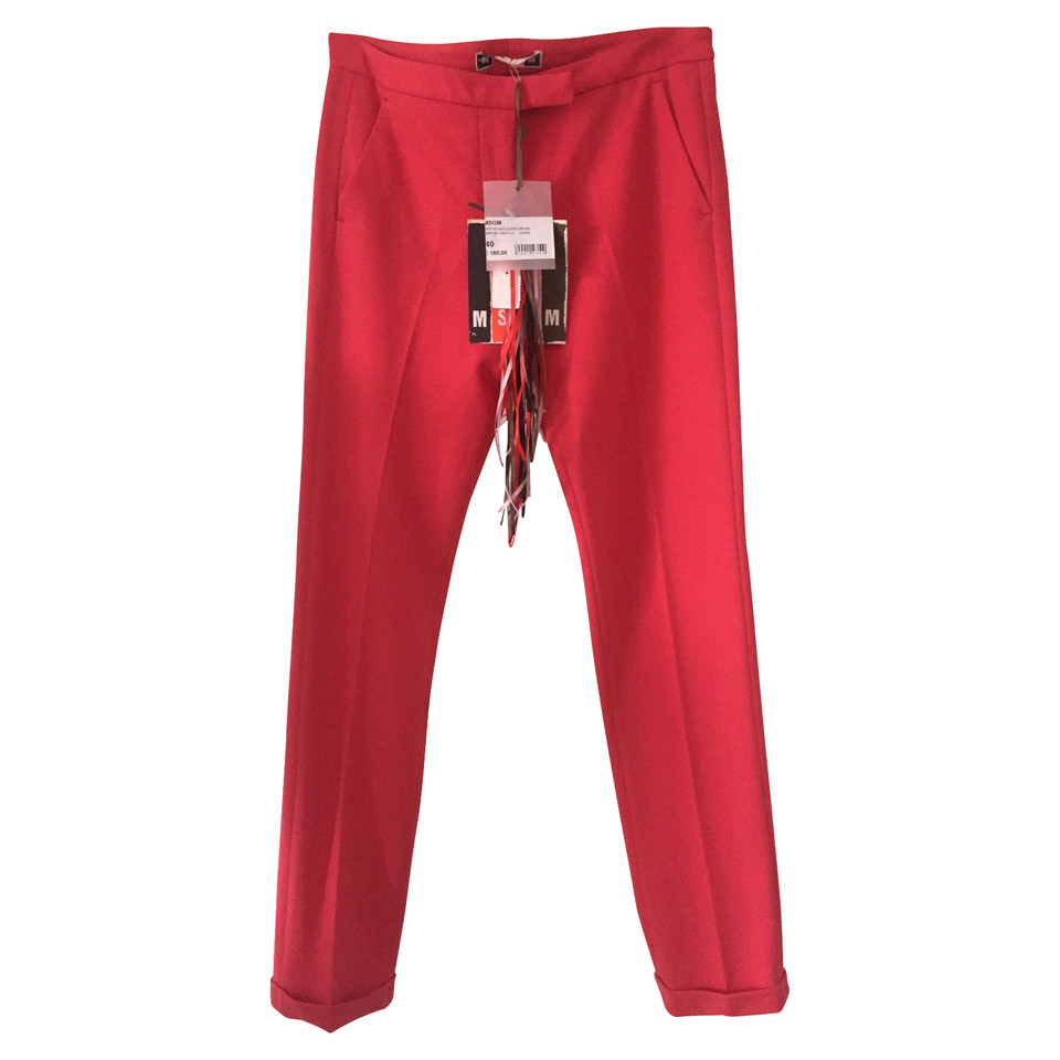 Msgm Pantalon en rouge
