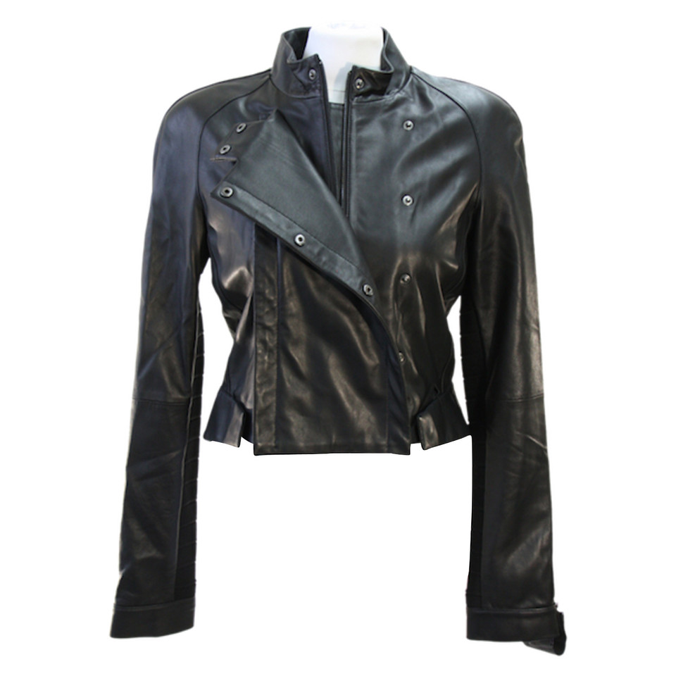 Hervé Léger Leather jacket in black