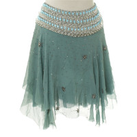 Blumarine Silk skirt in turquoise