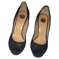 Elisabetta Franchi Pumps/Peeptoes Suède in Blauw