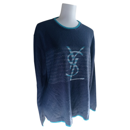 Yves Saint Laurent Strick aus Wolle in Blau