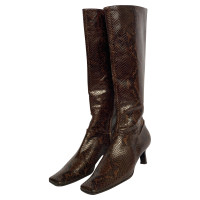 Pollini Snake-effect boots