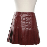 Belstaff Skirt Leather in Bordeaux