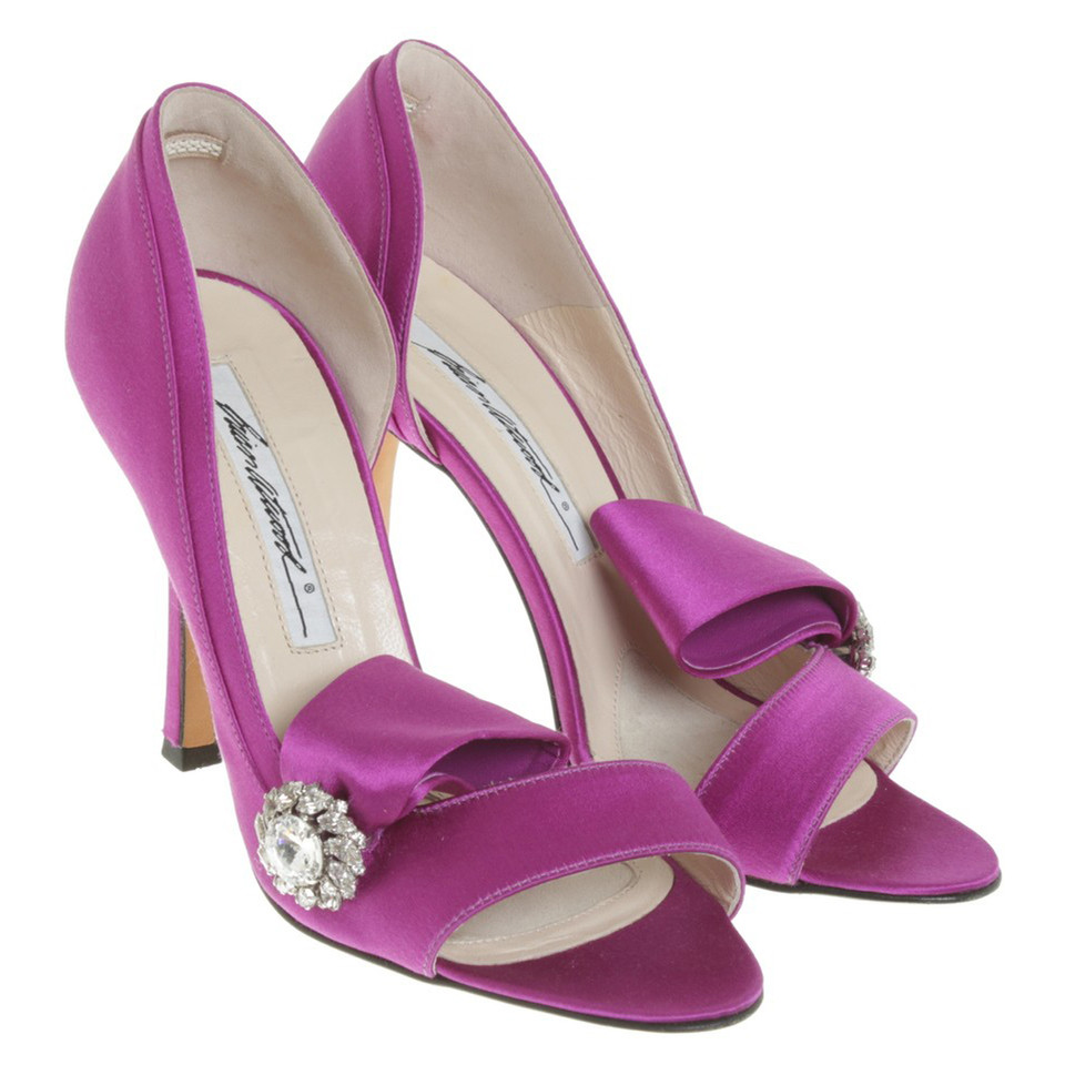 Brian Atwood Peeptoes in fuchsia