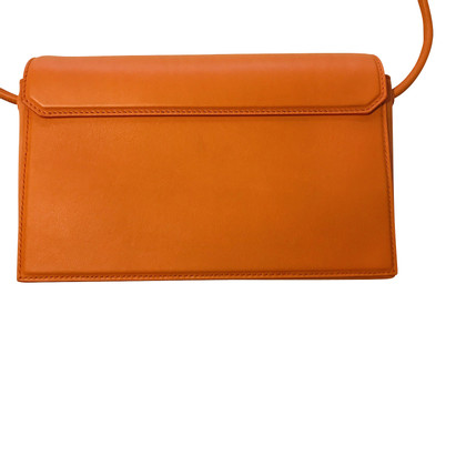 Christopher Kane Clutch Bag Leather in Orange