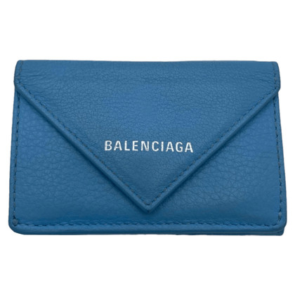 Balenciaga Täschchen/Portemonnaie aus Leder in Türkis
