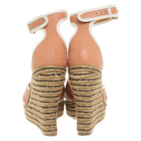 Lanvin Wedges in Nude / White