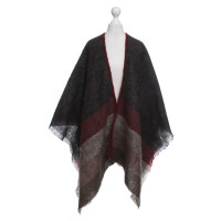 Stefanel Poncho in zwart / rood