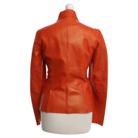 Jil Sander Leather Jacket in Orange