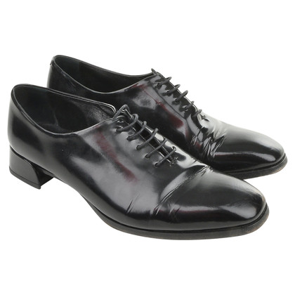 Christian Dior Lace-up shoes Leather in Black