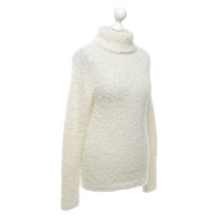 Ganni Knitted sweater in creamy white