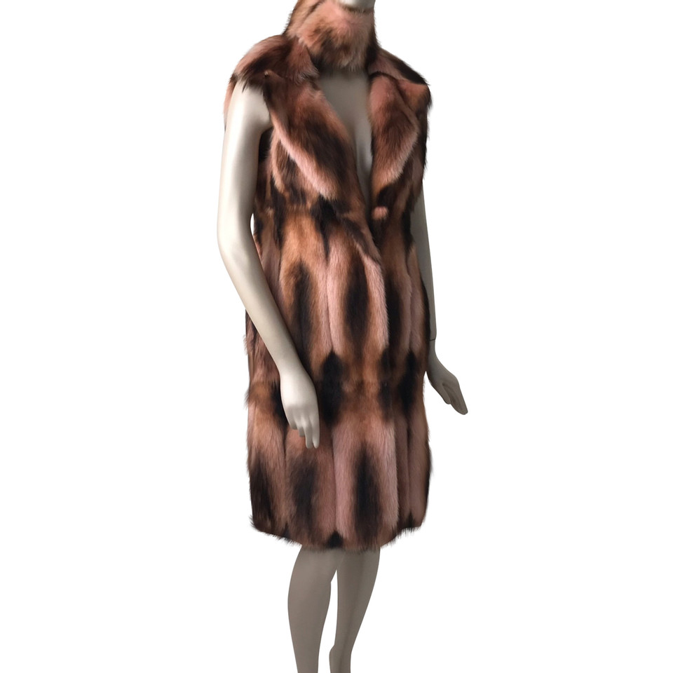 Gianni Versace Gilet di pelliccia lungo