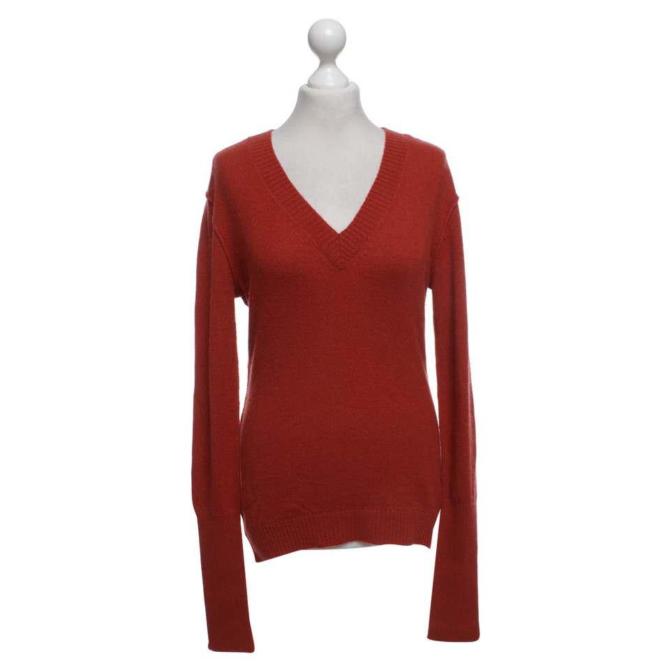 Allude Cashmere sweater in rust red
