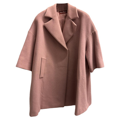 Max Mara Studio Jacket/Coat Wool in Pink