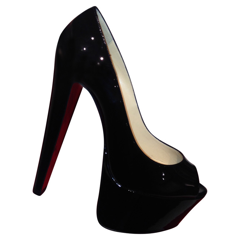 Christian Louboutin Patent leather peep toes