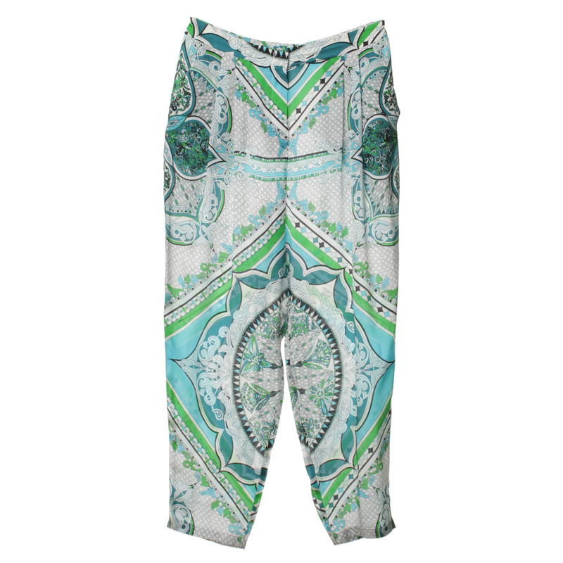 Emilio Pucci Pants made of silk with patterns