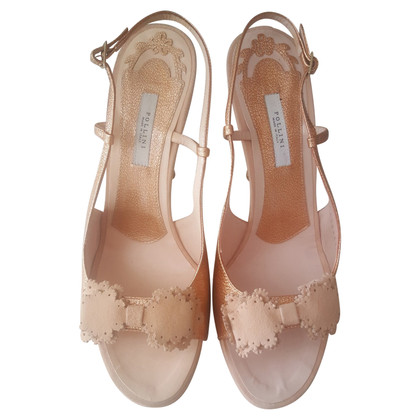 Pollini Sandals Leather in Nude