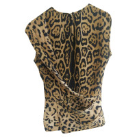 Etro Zijden blouse met leopard print