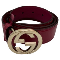 Gucci Belt Patent leather in Fuchsia