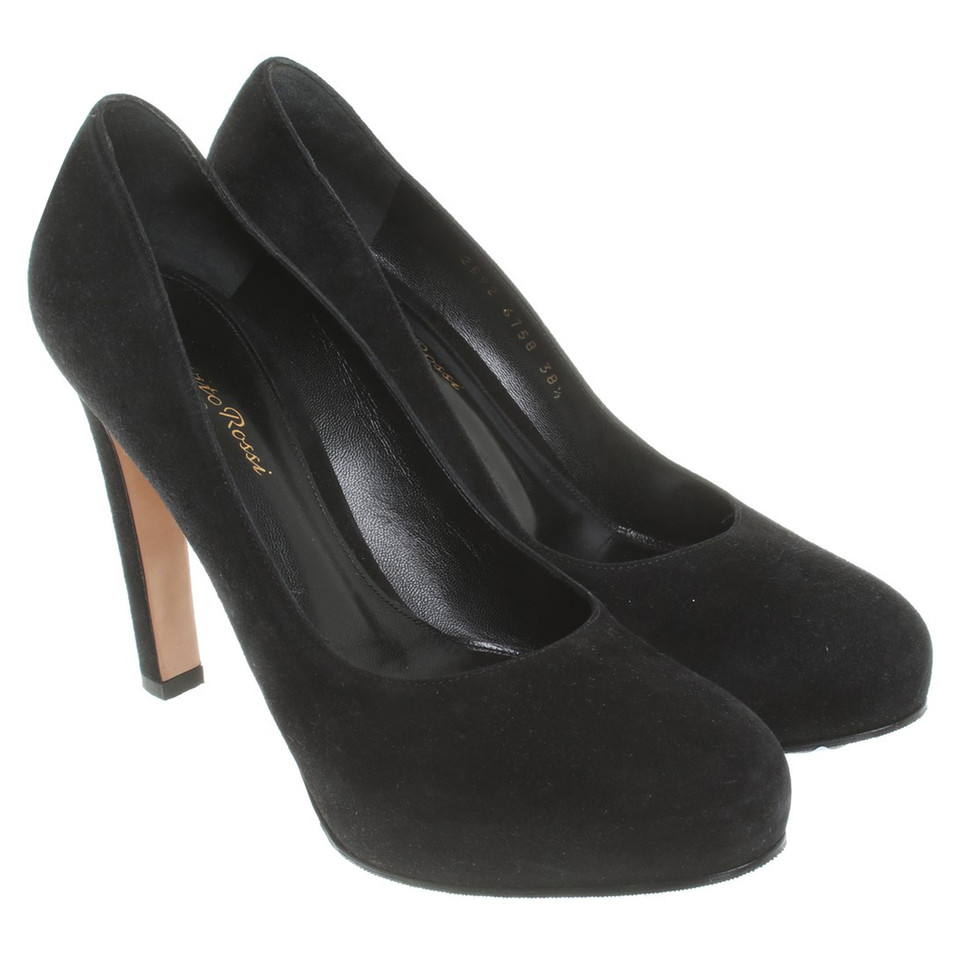 Gianvito Rossi Suede pumps en noir