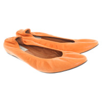 Lanvin Slippers/Ballerina's Leer in Oranje