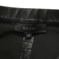 Gucci Paire de Pantalon en Cuir en Noir