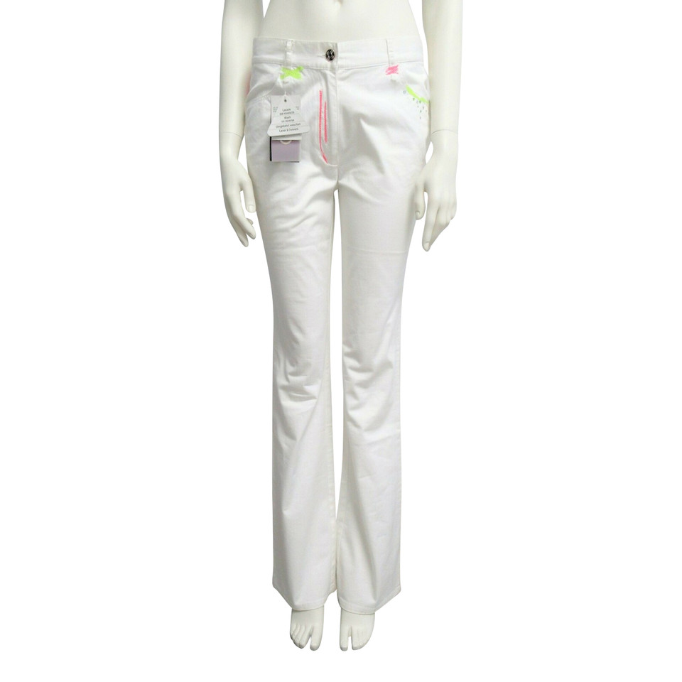 Rocco Barocco Trousers Cotton in White