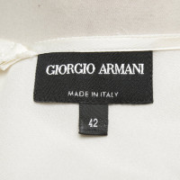 Giorgio Armani Seidenbluse in Cremeweiß