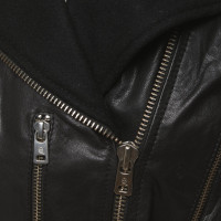 Mc Q Alexander Mc Queen Jacket/Coat Leather in Black