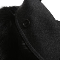 Burberry Manteau avec garniture en fourrure