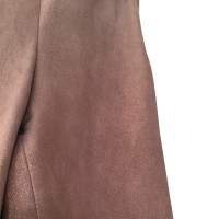 Arma Leather leggings with gold finish