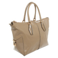 Tod's Handbag Patent leather in Beige