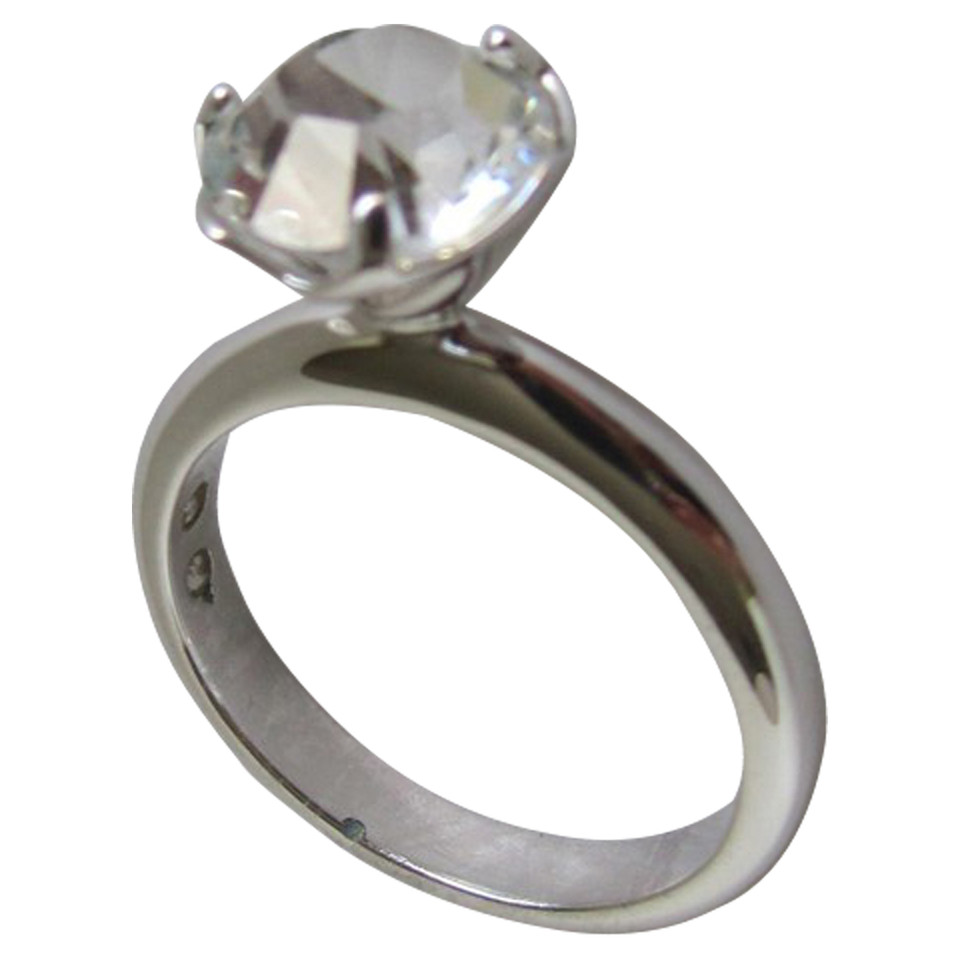Swarovski Silberfarbener Ring mit Stein