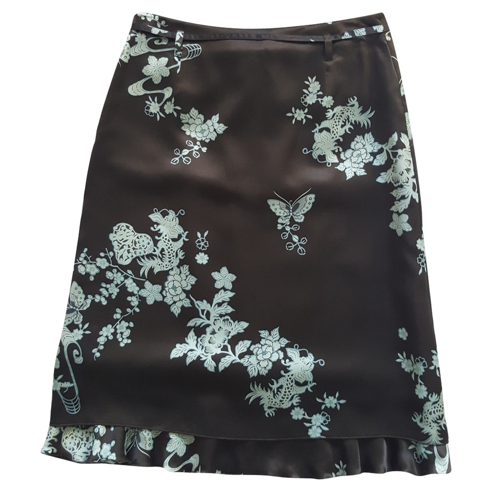 St. Emile dark brown silk skirt