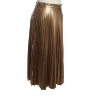 Patrizia Pepe Pleated skirt in gold