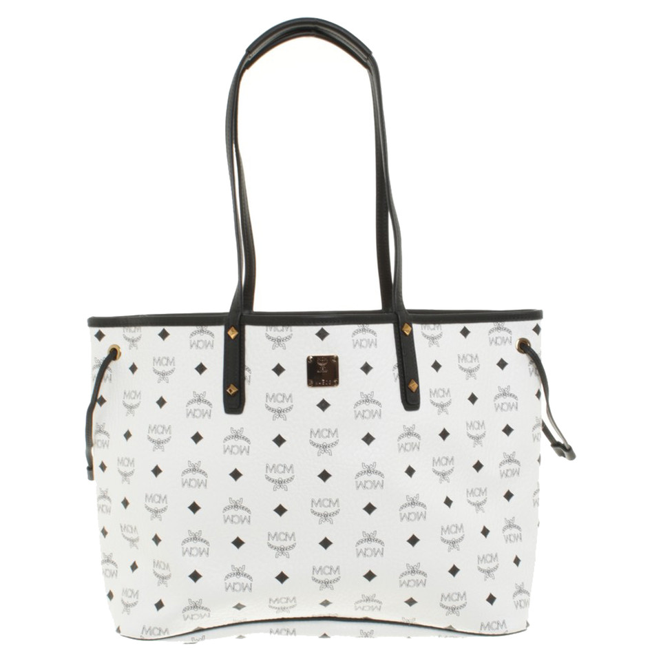 Mcm "Project Visetos Reversible Shopper Medium White"