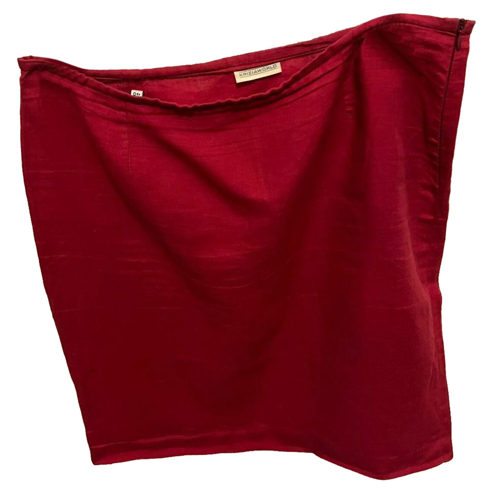 Krizia Skirt Linen in Red