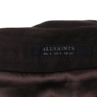 All Saints Uitgegeven rok in suede