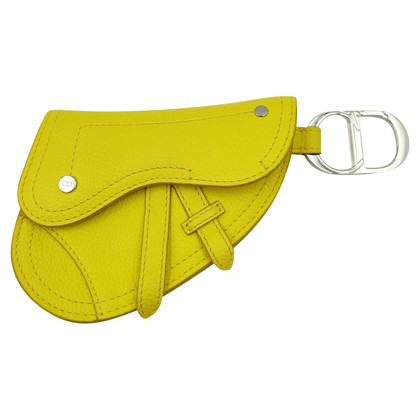 Dior Täschchen/Portemonnaie aus Leder in Gelb