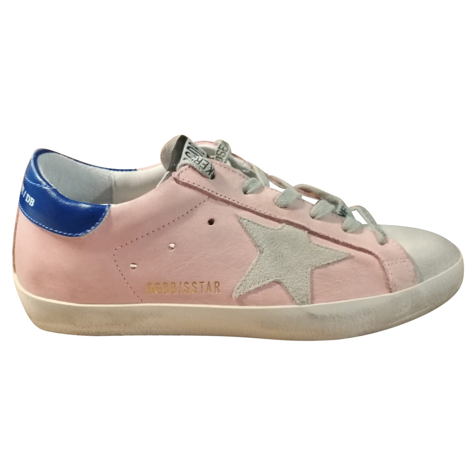 Golden Goose Sneakers Leer in Roze