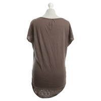 Velvet T-shirt in brown