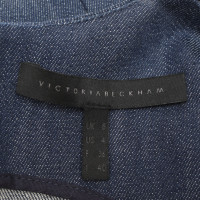 Victoria Beckham Robe en jean en bleu