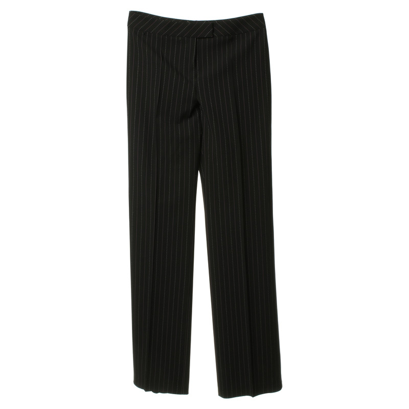 Escada Black trousers with pinstripes