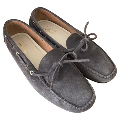 Car Shoe Slippers/Ballerinas Suede in Grey